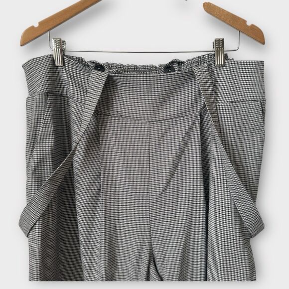 Wild Fable High Waisted Grey & Black Wide Leg Overall Pant Jumper Suspenders XL - Picture 4 of 7